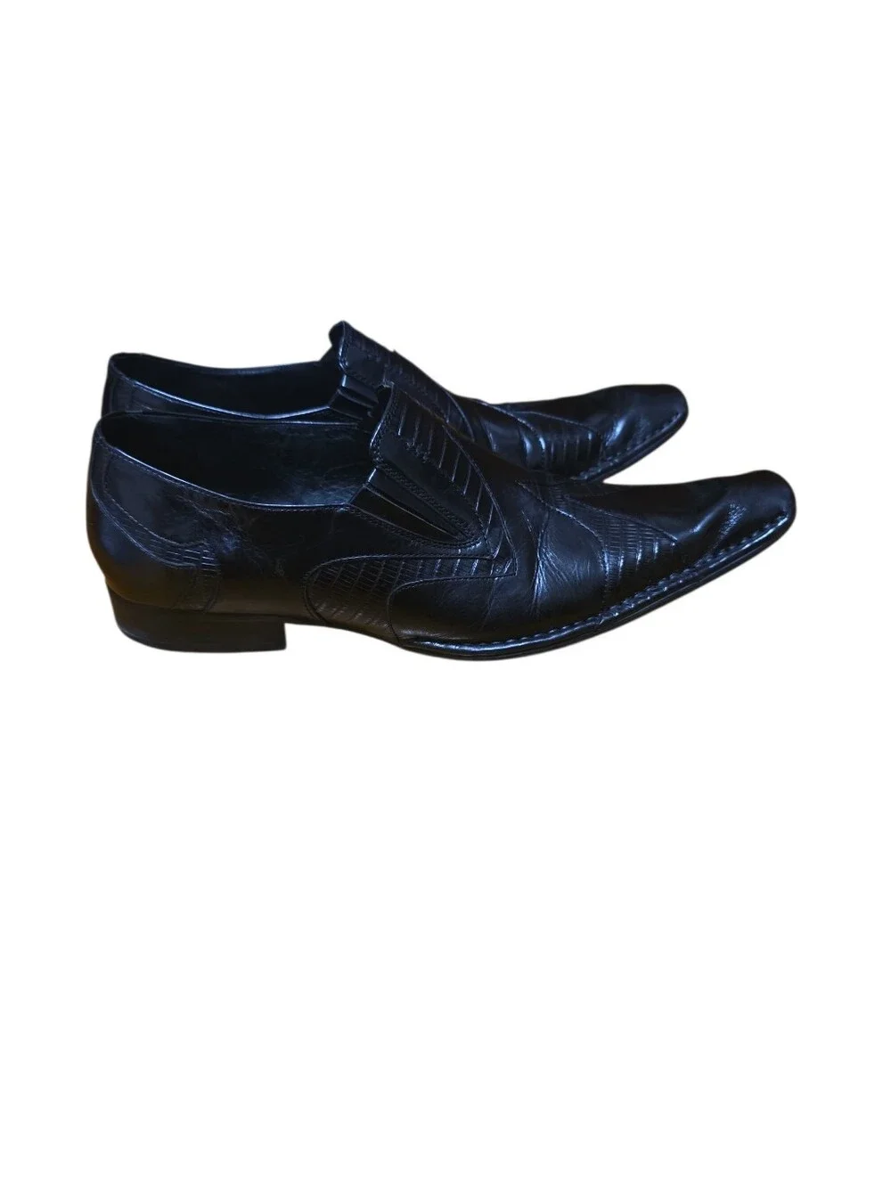 Men's Aldo Black Leather Slip-On Dress Shoes | Size 10